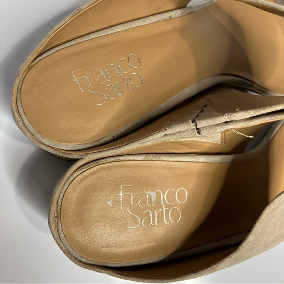 Franco Sarto tower block Heel sandals tan size 11 - Picture 5 of 7